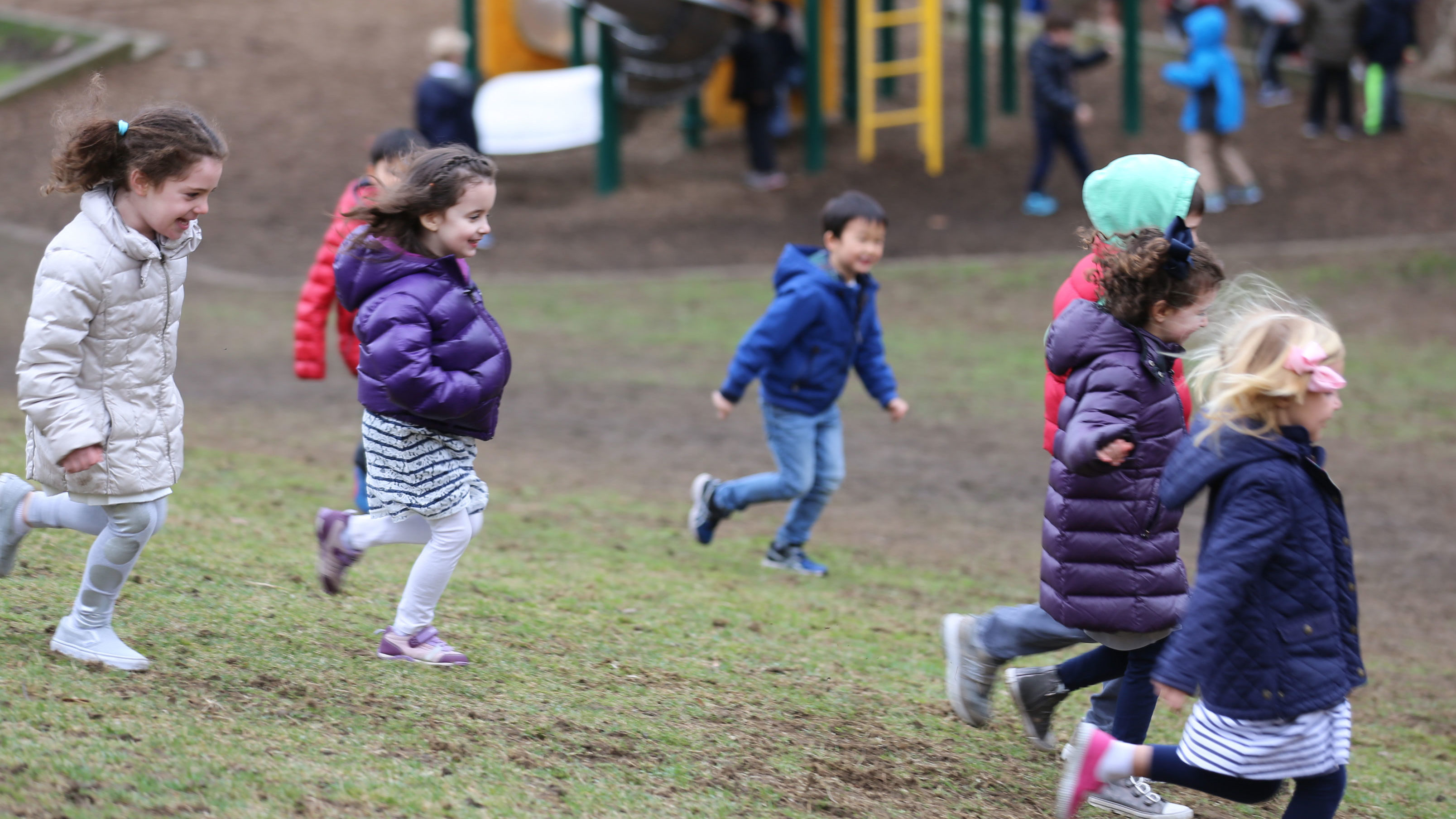 The River Campus playground includes climbing structures, gardens, and nooks for quiet play.
