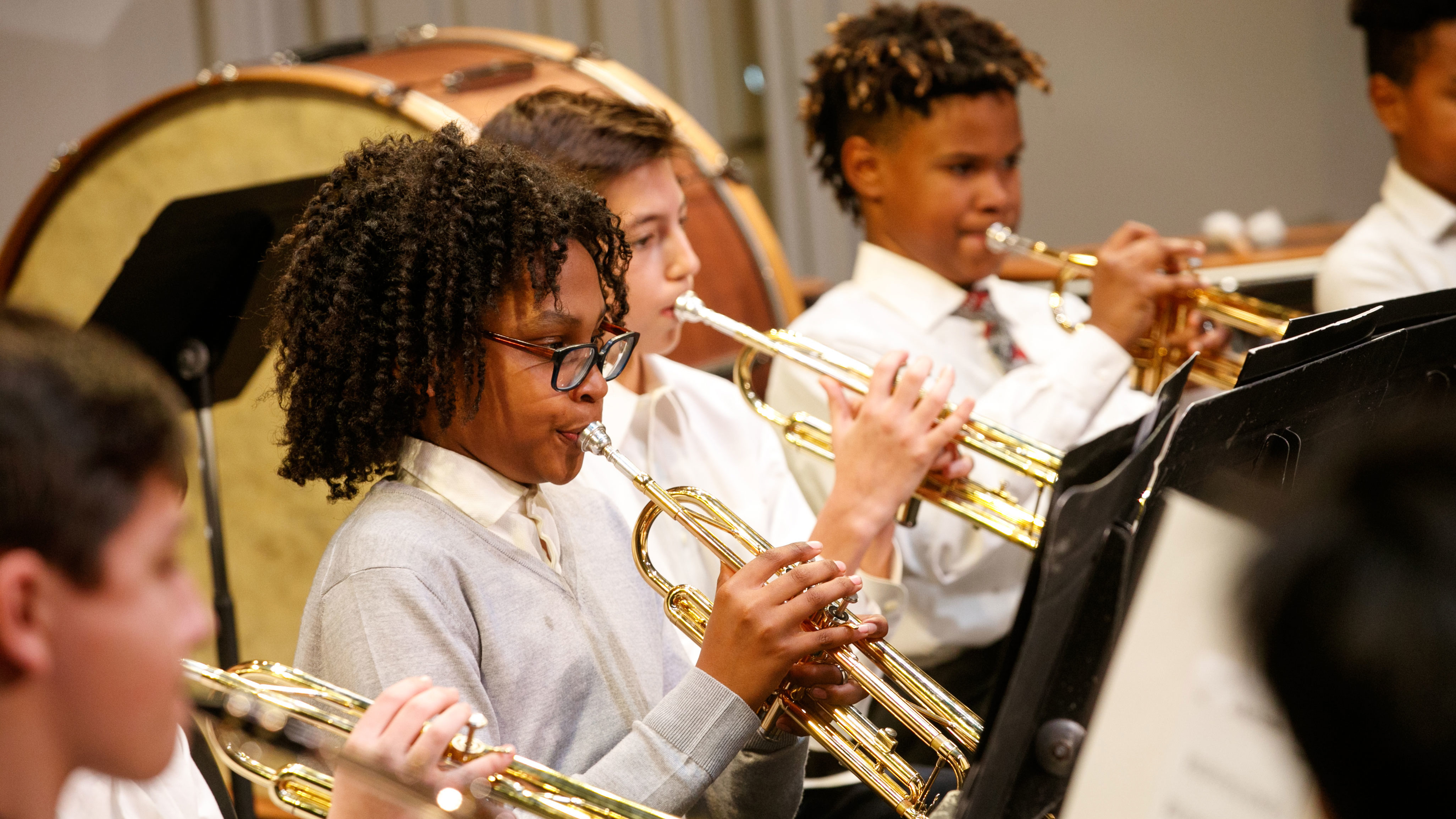 Middle School band is about more than the music. It's about collaborating with a group. 