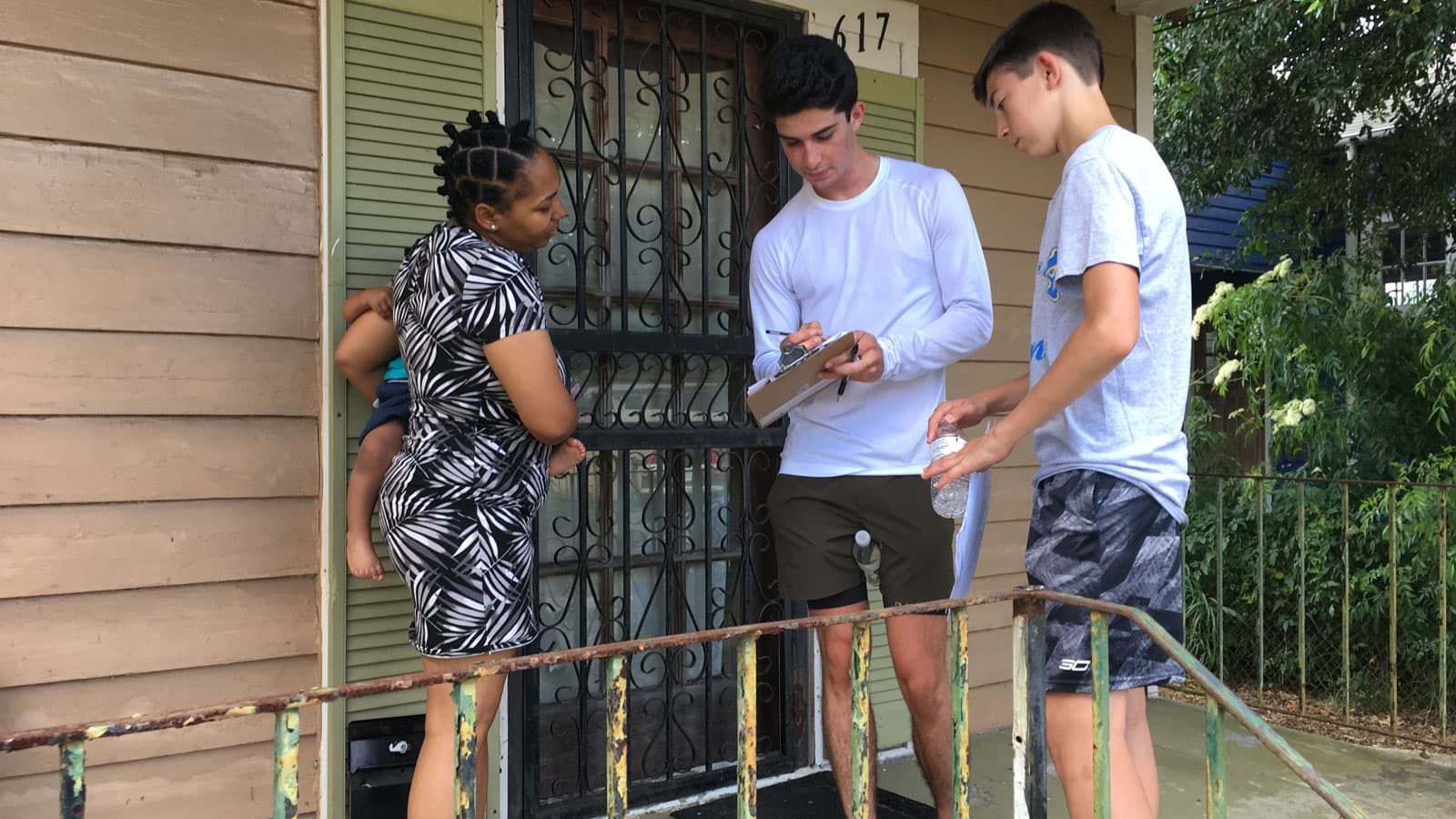 In New Orleans, students canvassed residents of the Lower Ninth Ward to find out about health care services, education options, and air and water quality.