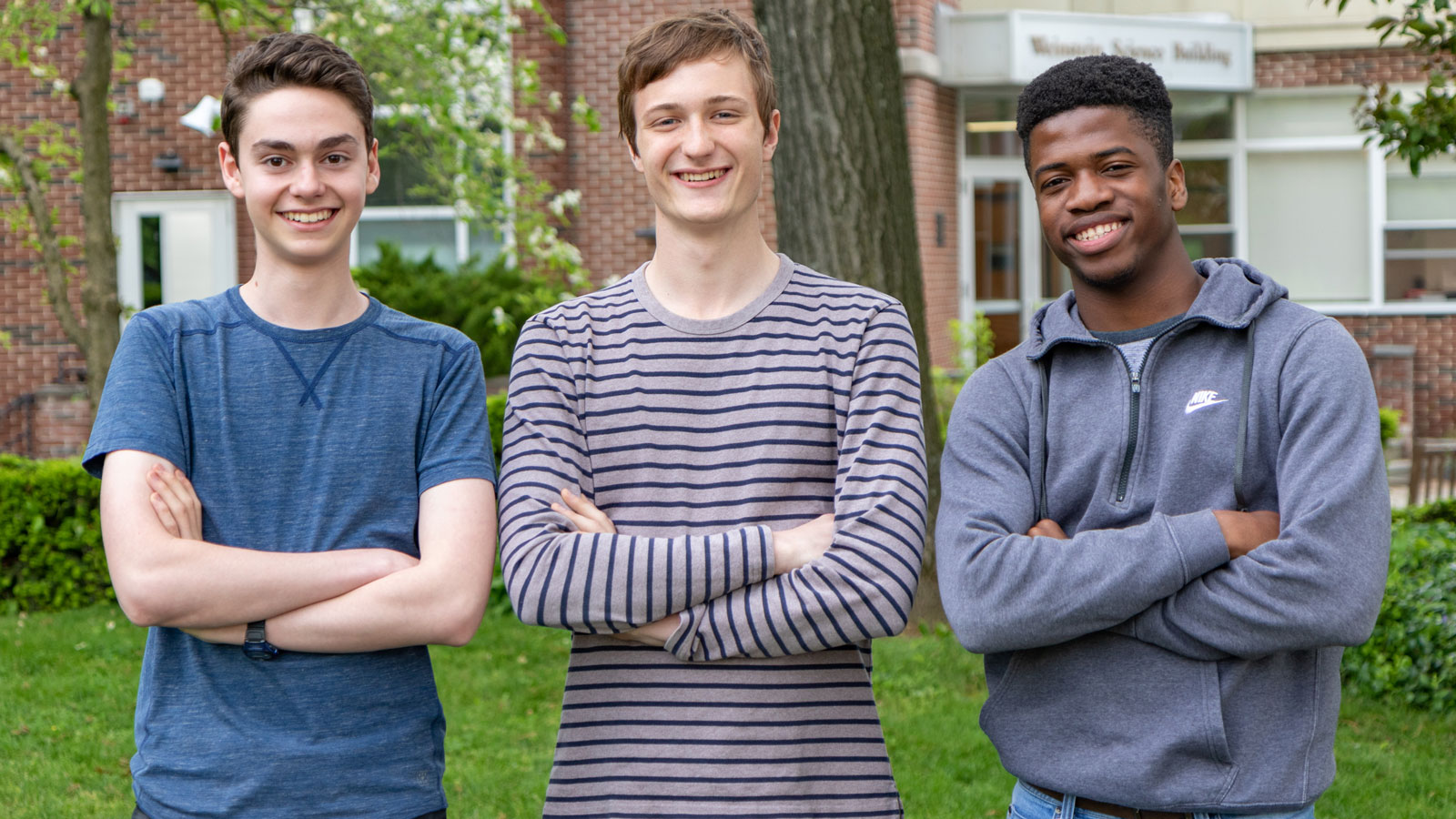 From left: Jacob Katz, Knut Vanderbush, Obioha Chijioke