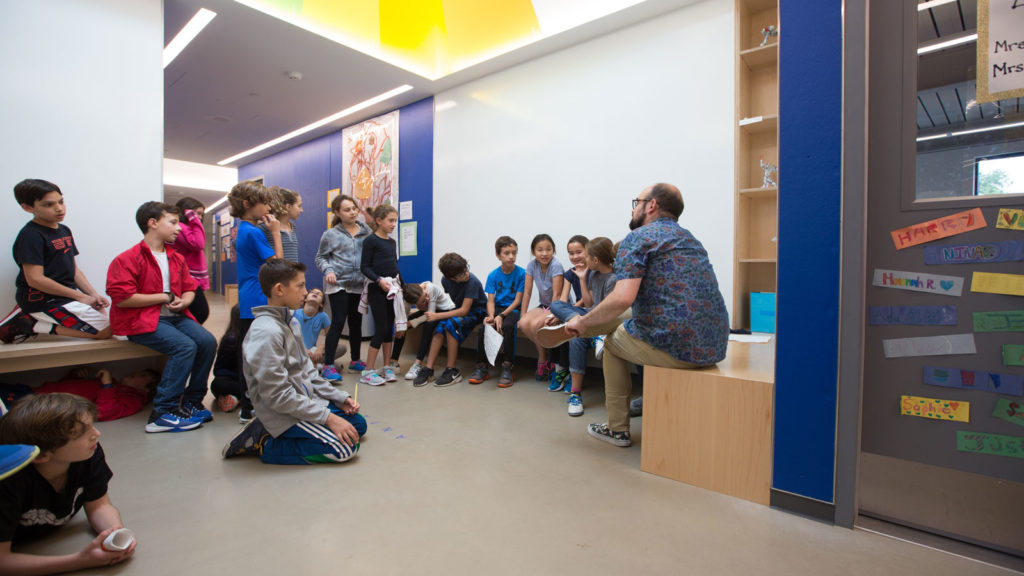 Hallway learning spaces.