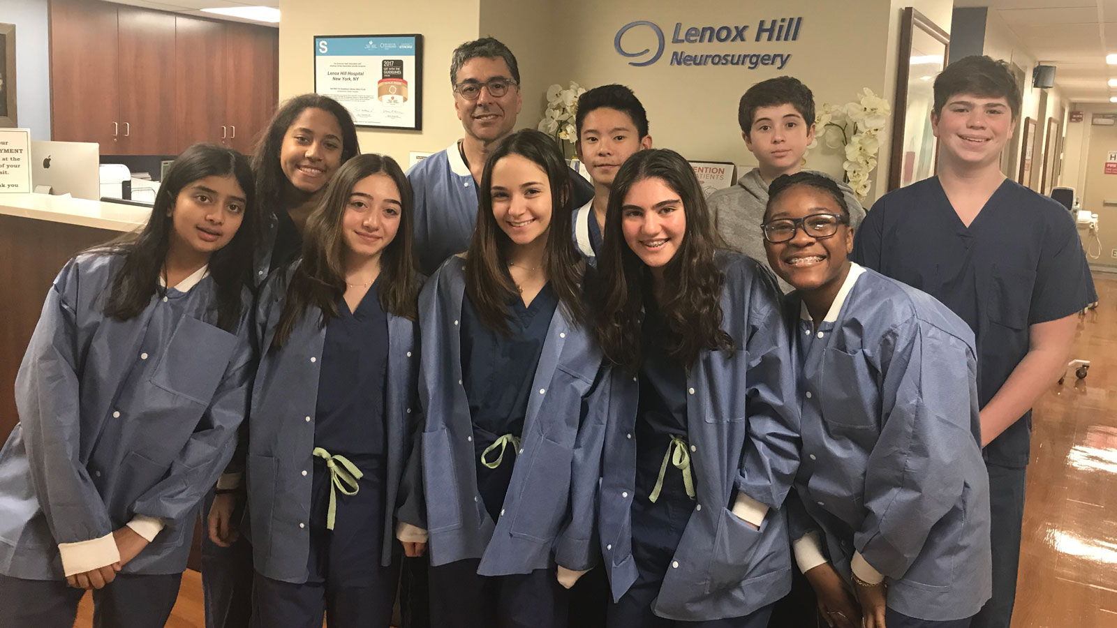 Students at the Lenox Hill Neurosurgery Department