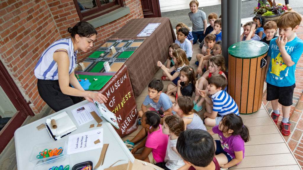 The porch is an open-air learning space.