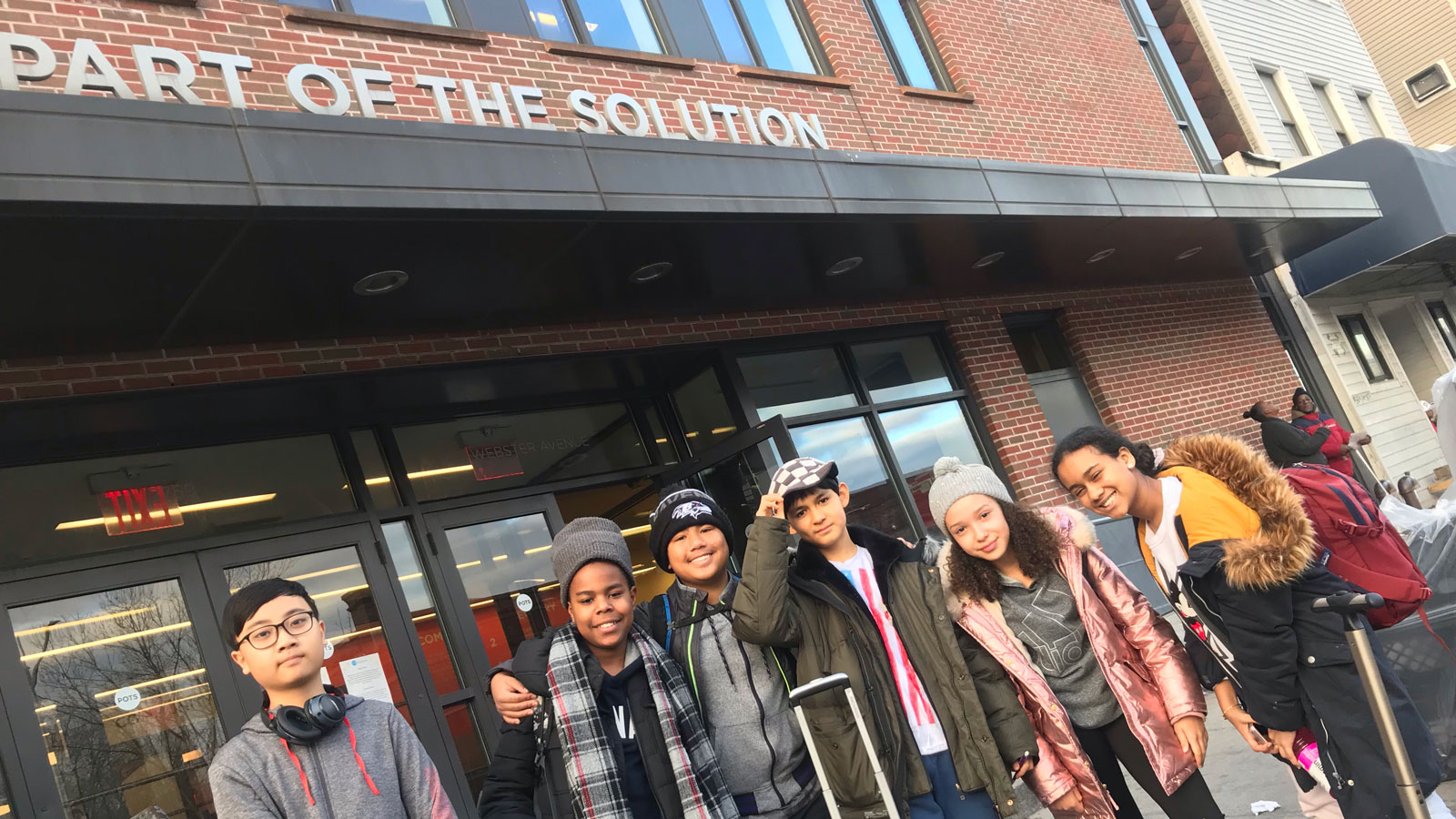 Riverdale Middle Schoolers go to Part of the Solution, a Bronx community-service center, to help in the after-school program. 
