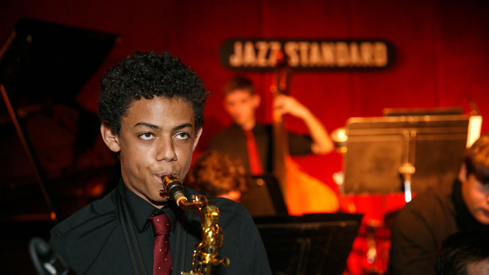 The Jazz Ensemble performing at the Jazz Standard.