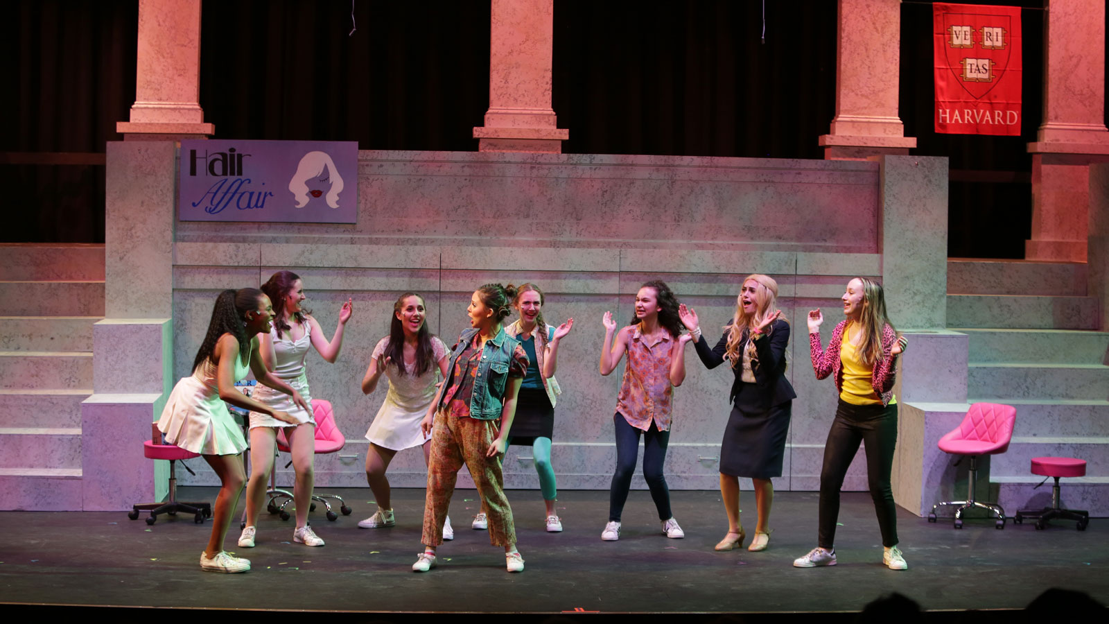 A song-and-dance scene from the 2019 musical, "Legally Blonde."