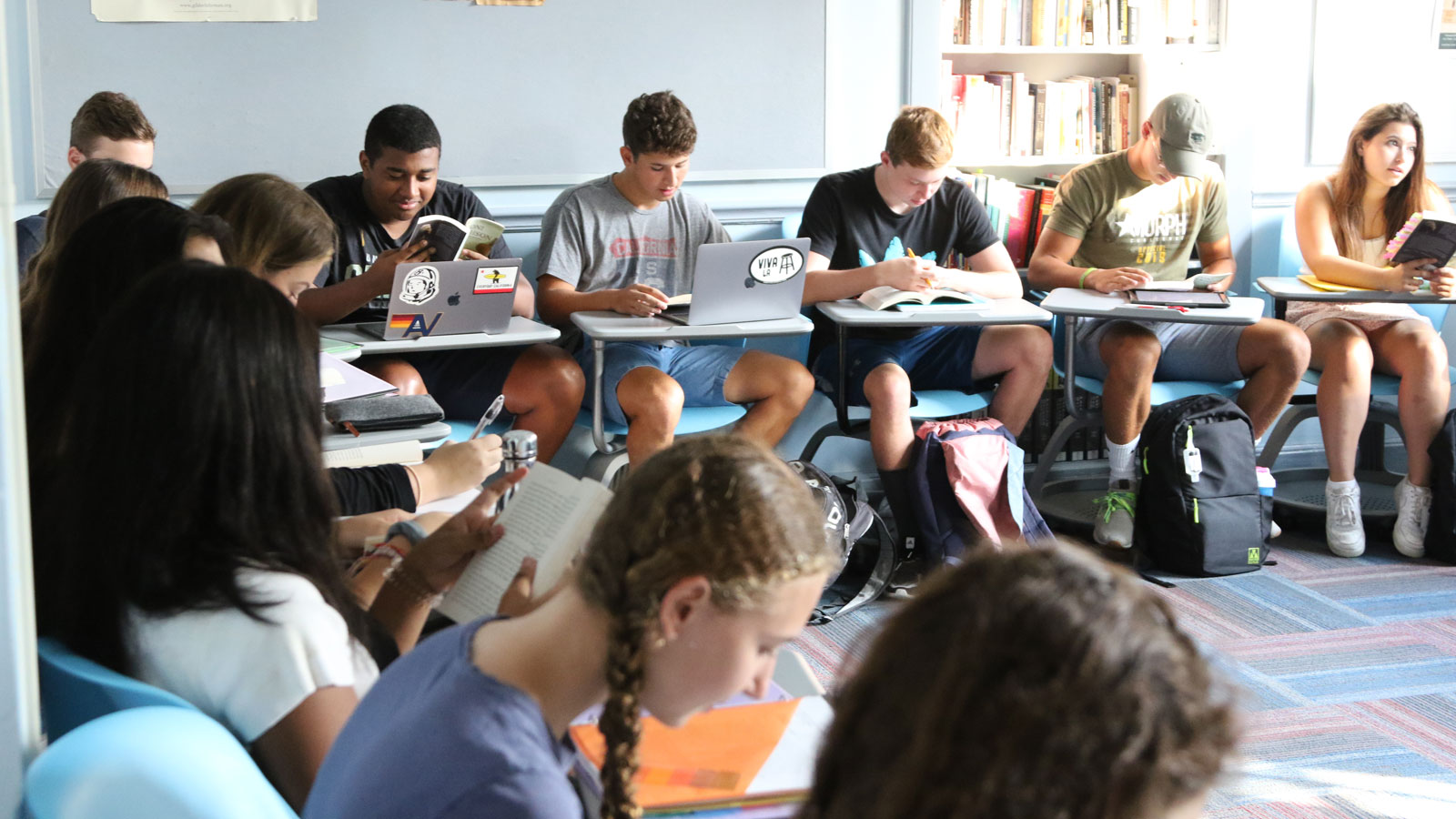 An Upper School English class.